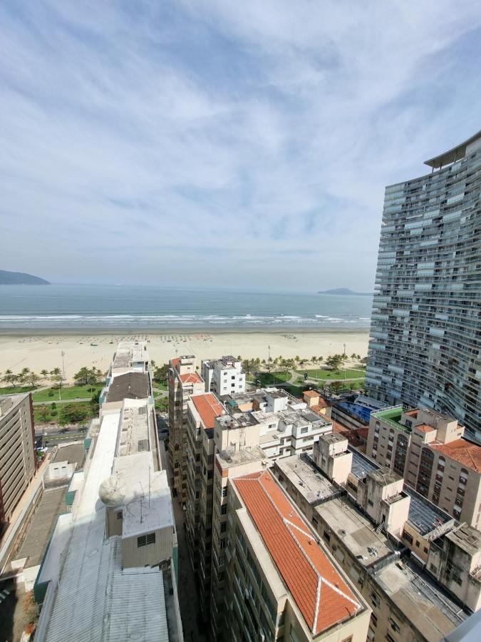 Apto Top Com Vista Pro Mar Em Condominio Completo Em Frente A Praia! Santos  Bagian luar foto